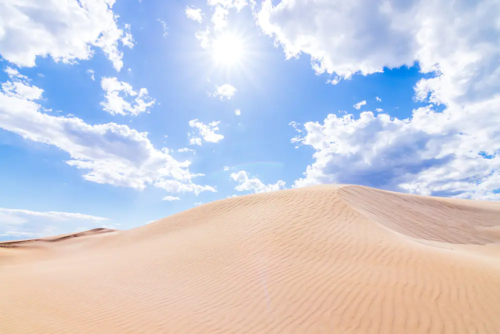 Fotografia d'un desert, cel celestial